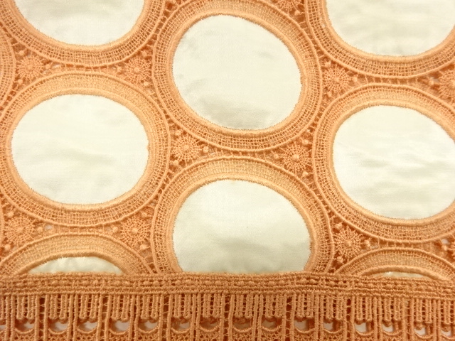  レース丸に花模様ショール